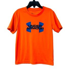 Under Armour Boys Size 5 Orange Short Sleeve Shirt